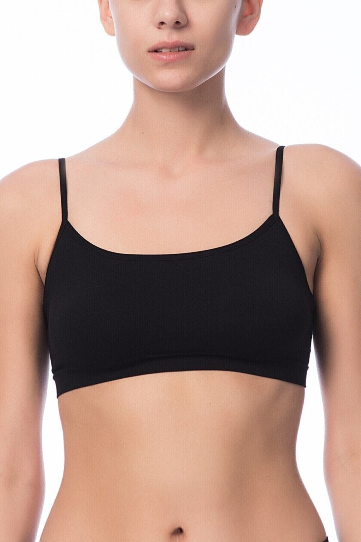 Nbb Ip Askılı Dikişsiz Büstiyer 2415 L - Siyah