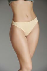 New Panty Lazer Kesim Ten Rengi Slikonlu Tanga