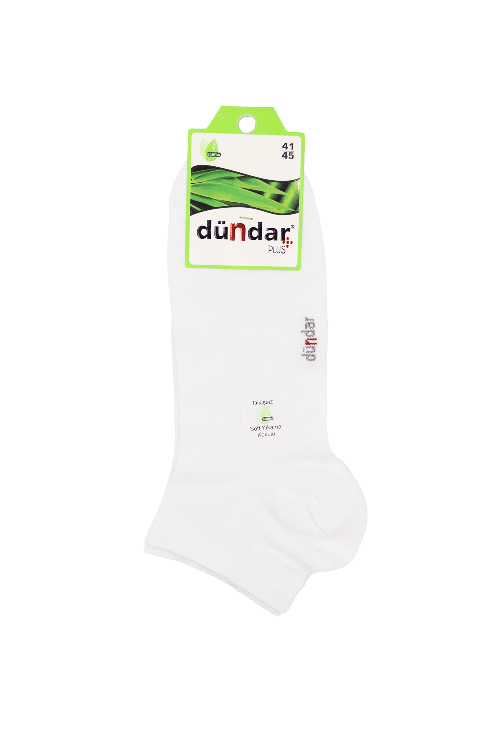DÜNDAR PLUS ERKEK BAMBU PATİK ÇORAP Beyaz