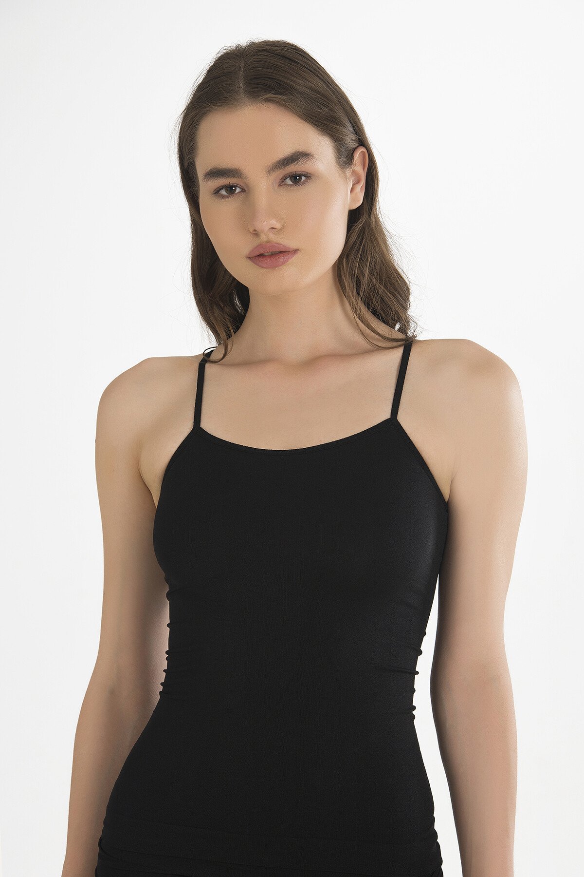 Nbb İp Askılı Dikişsiz Atlet 2433 XL - Siyah