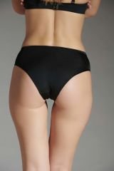 New Panty Lazer Kesim Silikonlu Bikini Külot M - Siyah