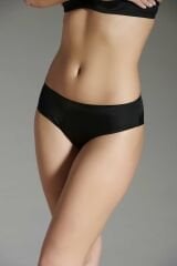 New Panty Lazer Kesim Silikonlu Bikini Külot XL - Siyah