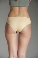 New Panty Lazer Kesim Silikonlu Bikini Külot S - Ten Rengi