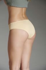 New Panty Lazer Kesim Silikonlu Bikini Külot L - Ten Rengi