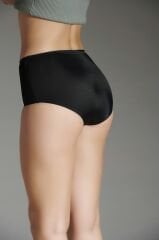 New Panty Lazer Kesim Silikonlu Yüksek Bel Külot M - Siyah