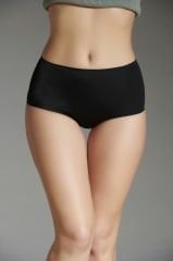 New Panty Lazer Kesim Silikonlu Yüksek Bel Külot L - Siyah