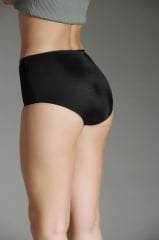 New Panty Lazer Kesim Silikonlu Yüksek Bel Külot L - Siyah