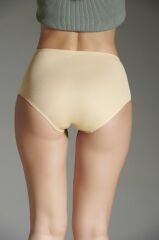 New Panty Lazer Kesim Silikonlu Ten Rengi Yüksek Bel Külot M - Ten Rengi