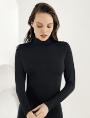 Şahinler Uzun Kollu Balıkçı Yaka Body Siyah MB1036-SH
