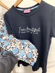 Kadın Füme Baskılı Yarım Kol Viskon Pijama Takımı 10120