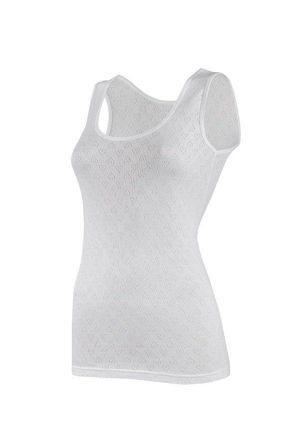 Yıldız Kadın Kalpli Geniş Askılı Atlet 2255 M - Beyaz