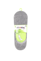 Dündar Erkek Bambu Babet Çorap Plus Silikonlu Dikişsiz 12'li Gri