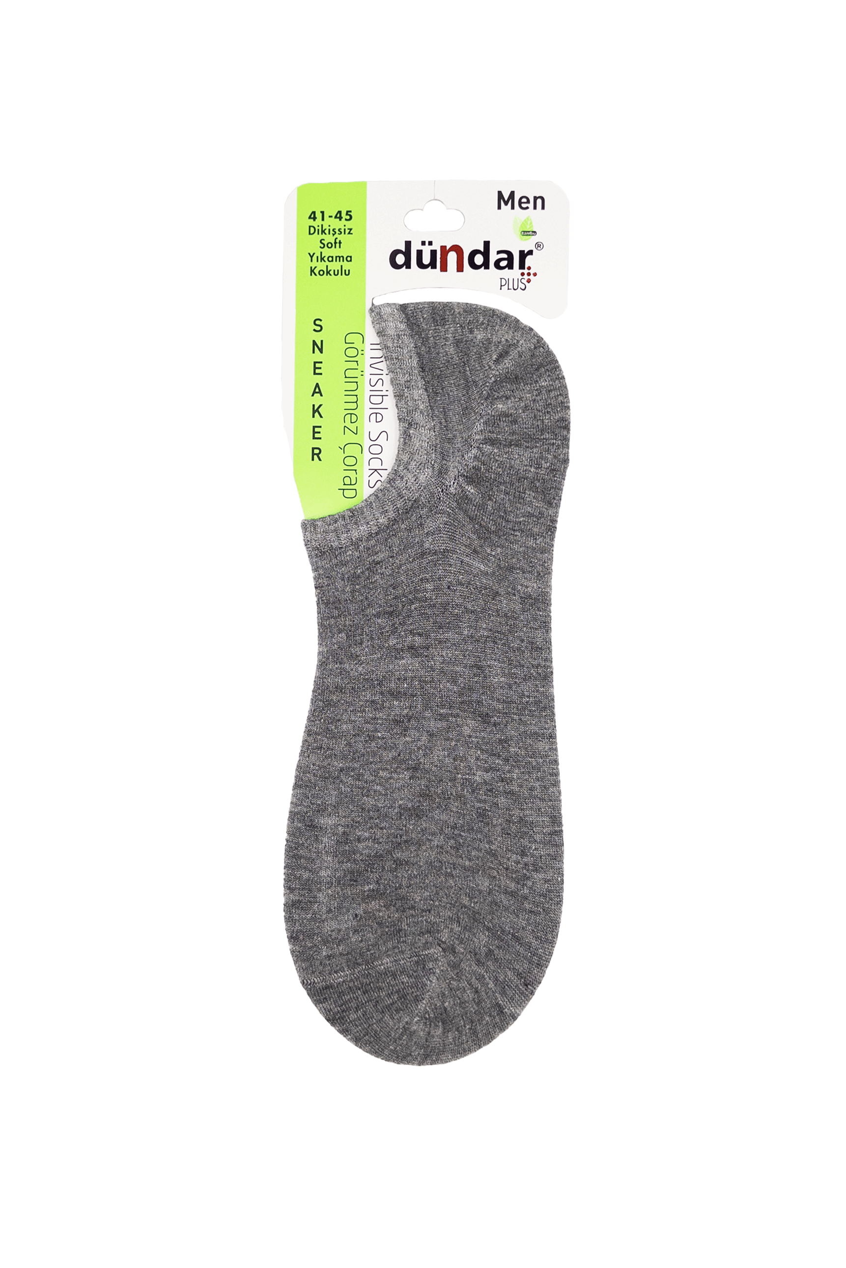 Dündar Erkek Sneaker Çorap Bambu Dikişsiz 12'li Gri