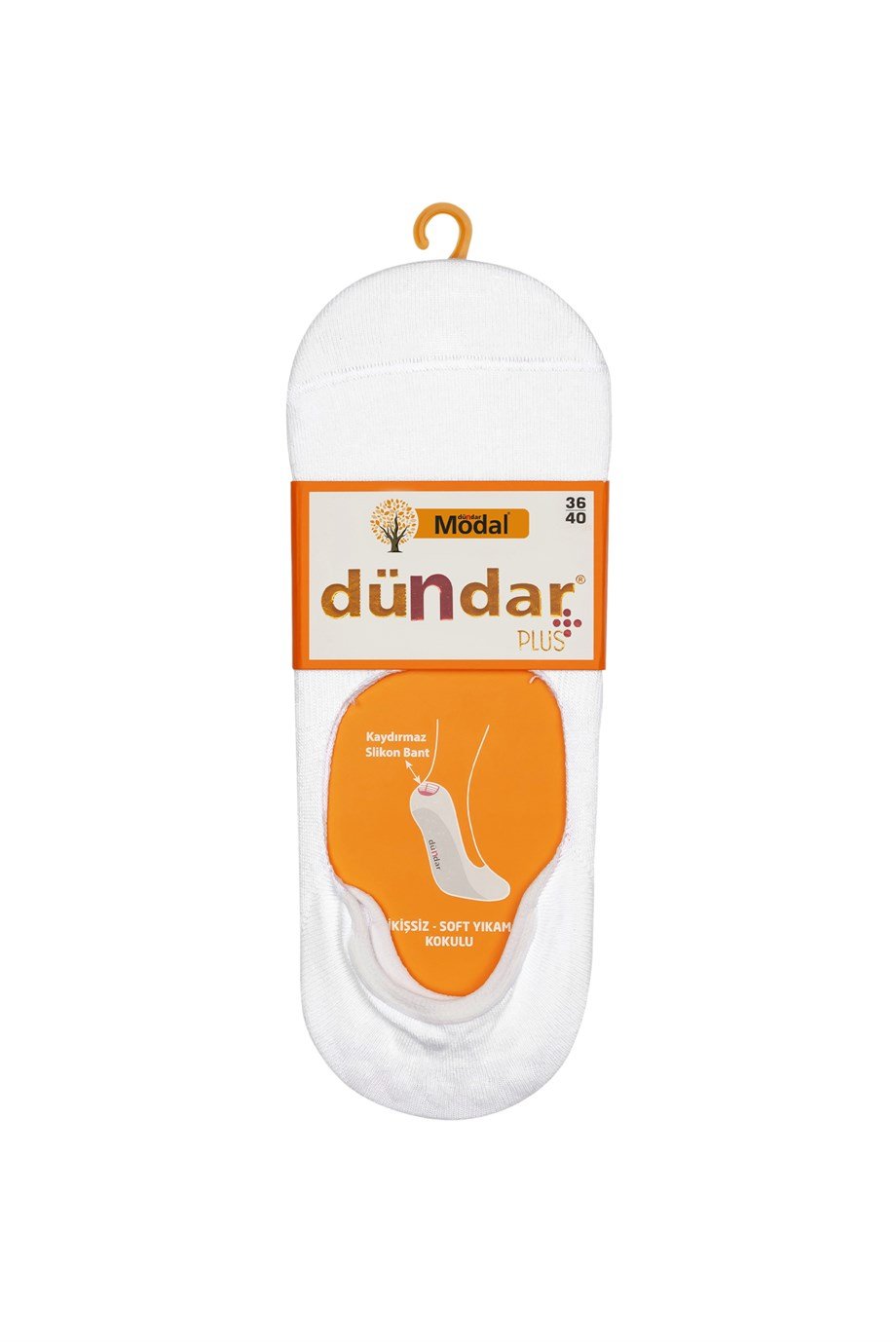 Dündar Kadın Modal Babet Çorap - 12 Adet Beyaz