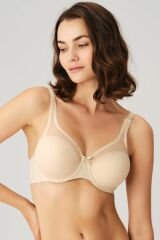 Anıl Kadın Balenli Desteksiz Dolgusuz Toparlayıcı Yumuşak Süngerli Günlük Klasik Küçültücü Sütyen 3606 Ten Rengi - 80D