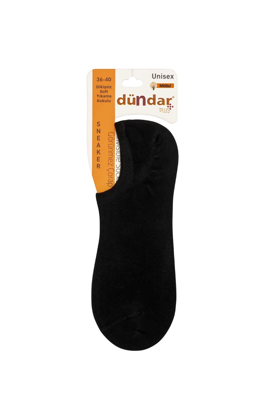 Dündar 12 Çift Renk Dikişsiz Modal Sneaker Siyah