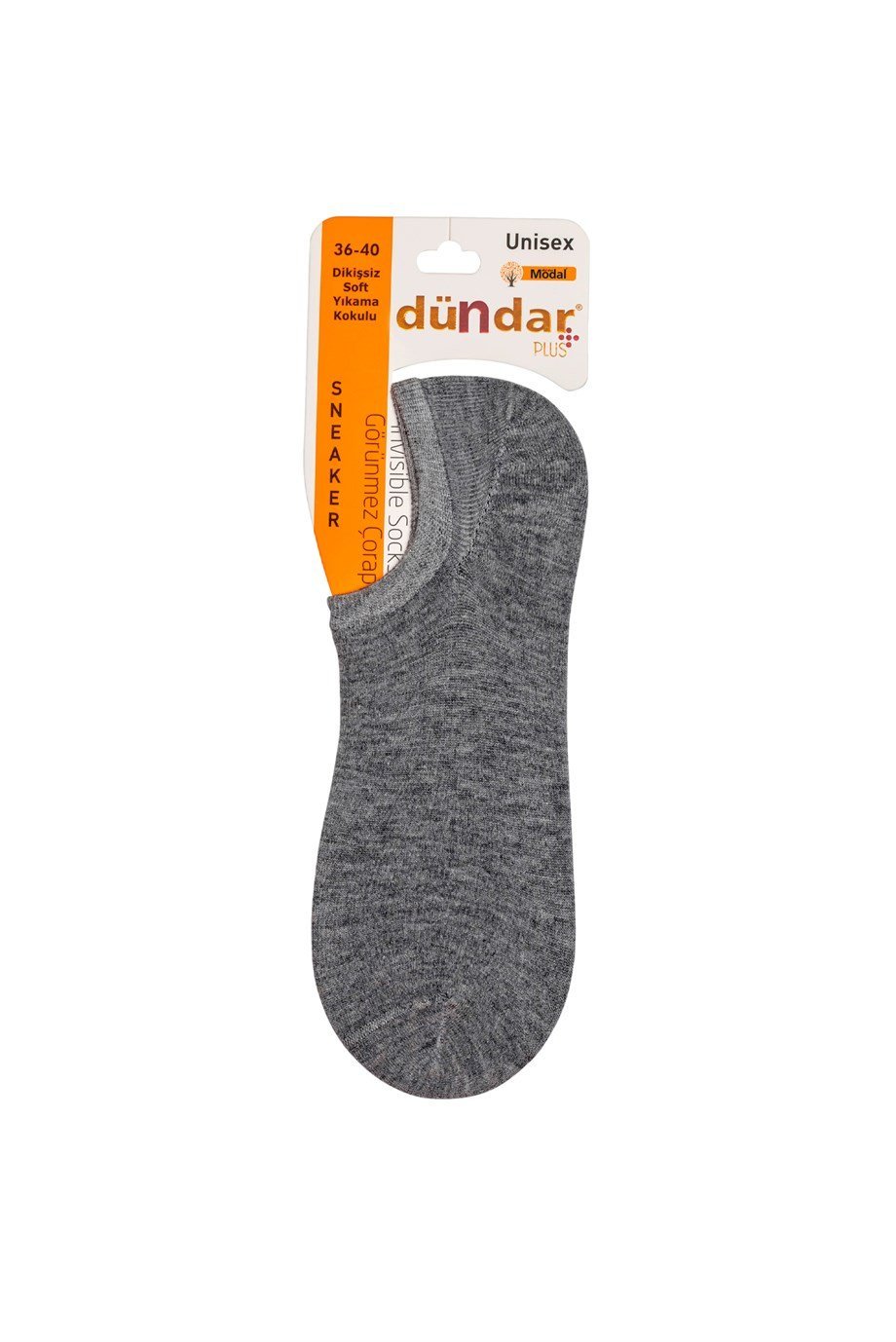 Dündar 12 Çift Renk Dikişsiz Modal Sneaker Gri