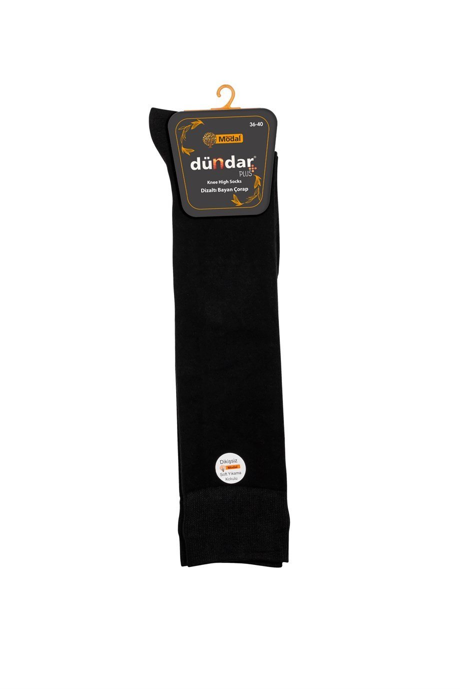 Dündar Siyah Dizaltı Bayan Çorap 12'li 36-40 Siyah