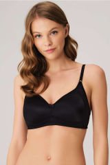 Anıl Kadın Balensiz Desteksiz Dolgusuz Toparlayıcı Yumuşak Süngerli Günlük Klasik Küçültücü Sütyen 3419 Siyah - 80B