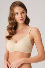 Anıl Kadın Balensiz Desteksiz Dolgusuz Toparlayıcı Yumuşak Süngerli Günlük Klasik Küçültücü Sütyen 3419 Ten Rengi - 100B