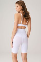 Anıl Kadın Toparlayıcı Bel ve Bacak İnceltici Dikişli Uzun Paçalı Orta Bel Sıkı Şort Korse 2445 40 - Beyaz