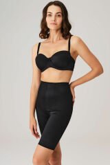 Anıl Kadın Toparlayıcı Bel ve Bacak İnceltici Dikişli Uzun Paçalı Orta Bel Sıkı Şort Korse 2445 42 - Siyah