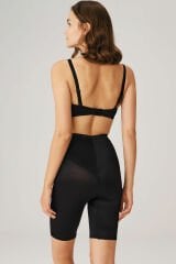 Anıl Kadın Toparlayıcı Bel ve Bacak İnceltici Dikişli Uzun Paçalı Orta Bel Sıkı Şort Korse 2445 46 - Siyah