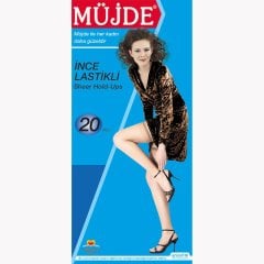 Müjde İnce Lastikli Çorap STD - Siyah