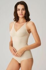 Anıl Kadın Toparlayıcı Vücut İnceltici Dikişli Alttan Kancalı Sıkı Badi Korse 5204 40 - Ten Rengi