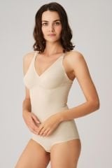 Anıl Kadın Toparlayıcı Vücut İnceltici Dikişli Alttan Kancalı Sıkı Badi Korse 5204 48 - Ten Rengi