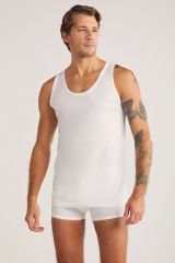 Henry Askılı 2 li Basic Erkek Atlet L - Beyaz