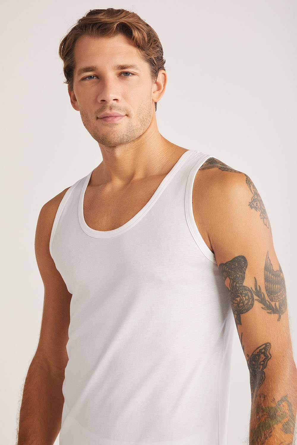 Henry Askılı 2 li Basic Erkek Atlet L - Beyaz