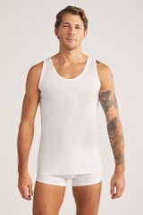 Henry Askılı 2 li Basic Erkek Atlet 3XL - Beyaz