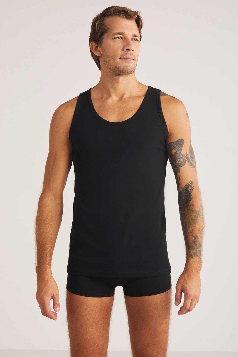 Henry Askılı 2 li Basic Erkek Atlet M - Siyah