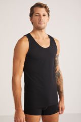 Henry Askılı 2 li Basic Erkek Atlet 3XL - Siyah