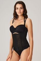 Anıl Kadın Toparlayıcı Bel İnceltici Dikişli Büyük Beden Kancalı Çıkabilen Askılı Sıkı Bel Korse 2507 S - Siyah