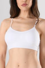 Miss Fit Kadın Modal İnce Askılı Büstiyer 11266 Beyaz - M/L