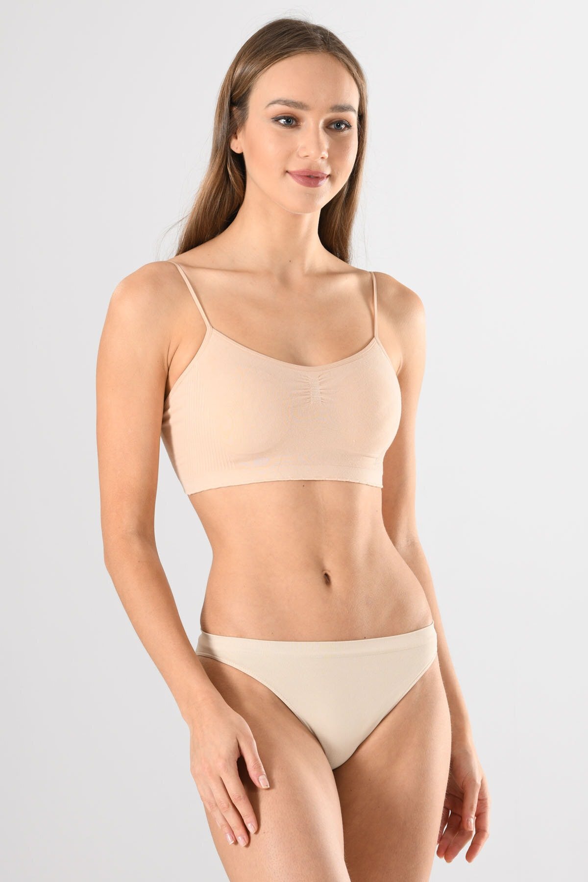 Miss Fit Kadın Modal İnce Askılı Büstiyer 11266 Ten Rengi - L/XL