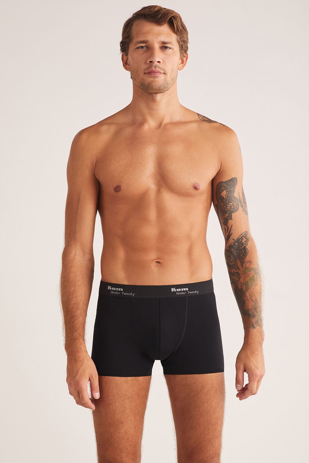 KOM Tight Pamuklu 2 li Erkek Boxer M - Siyah
