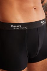 KOM Tight Pamuklu 2 li Erkek Boxer M - Siyah