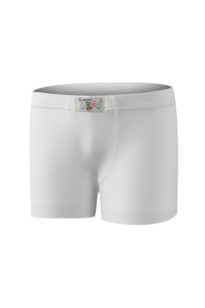 Yıldız Erkek Çocuk Likralı Boxer 413 3/4 - Beyaz