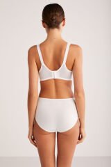 KOM Martına Toparlayıcı Dantelli Sütyen 90D - Beyaz