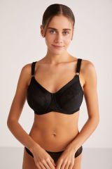 KOM Martına Toparlayıcı Dantelli Sütyen 80C - Siyah