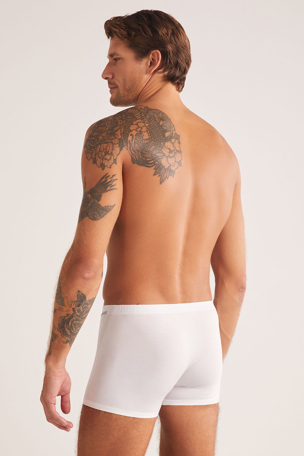KOM Davide Pamuklu Basic Erkek Boxer XL - Beyaz