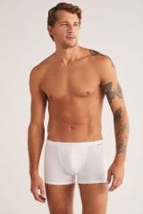 KOM Davide Pamuklu Basic Erkek Boxer XXL - Beyaz
