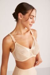 KOM Martına Toparlayıcı Dantelli Sütyen 75C - Ten Rengi