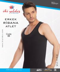 İki Yıldız Erkek Ribana Atlet 05