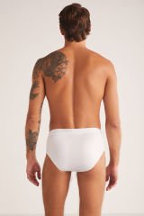 KOM Cuba Pamuklu 2 li Erkek Slip XL - Beyaz