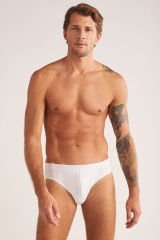 KOM Paul Pamuklu Basic 2 li Erkek Slip M - Beyaz