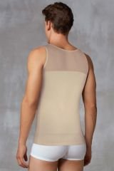 Doreanse Erkek Pamuklu Göğüs Sıkıştırma ve Vücut Şekillendirici Atlet Korse 5965 XXL - Ten Rengi